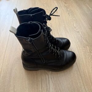 MIA Black Moto Boots Zipper Womens Shoes